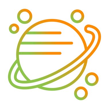 Gezegen simgesi, ağ basit illüstrasyon