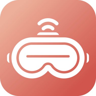 Artırılmış Gerçeklik Kulaklığı web simgesi, vektör illüstrasyonu