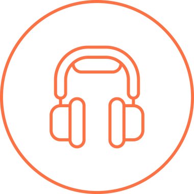 kulaklıklar web simgesi, vektör illüstrasyonu