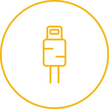 usb simgesinin vektör illüstrasyonu