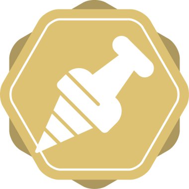 Pushpin web simgesi vektör illüstrasyonu