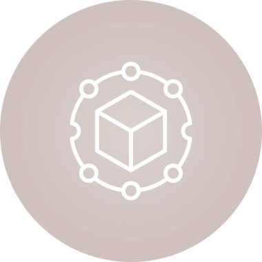 Küp simgesinin vektör illüstrasyonu