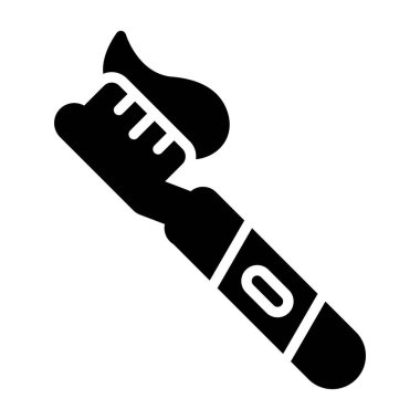 Bir tornavidanın siyah ve beyaz silueti