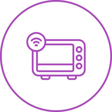 Televizyon modern simgesinin vektör illüstrasyonu