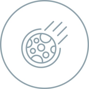 Meteor web simgesi vektör illüstrasyonu