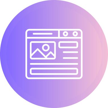 Web Tasarım Web ikonu vektör çizimi