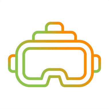 Sanal Gerçeklik Kulaklığı web simgesi, vektör illüstrasyonu