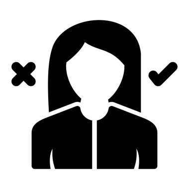 Kadın simge vektör çizim