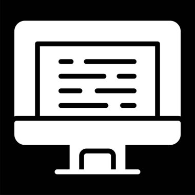 Masaüstü Bilgisayar Web simgesi vektör çizimi