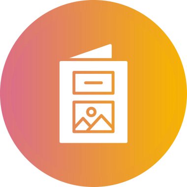 Broşür web simgesi vektör illüstrasyonu