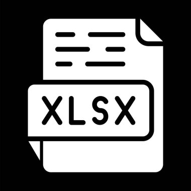 xlsx file format icon vector illustration clipart