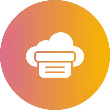 Bulut simgesinin vektör illüstrasyonu