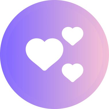 Basit vektör simgesi, aşk konseptinin çizimi