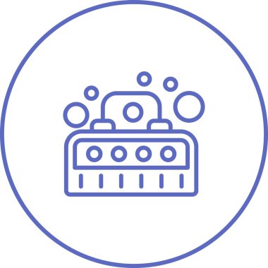 Kabarcık Makinesi Web simgesi vektör çizimi