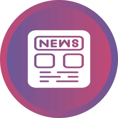 Haberler. Web simgesi basit illüstrasyon