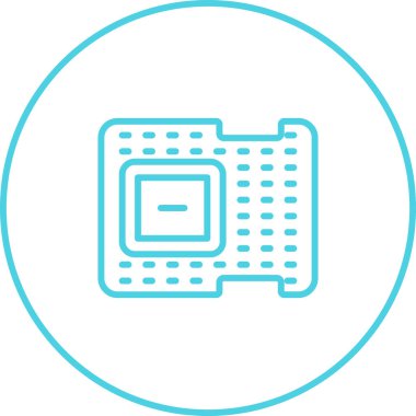 İşlemci web simgesi vektör illüstrasyonu