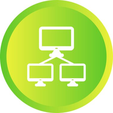Bilgisayar monitörü. Web simgesi basit tasarım