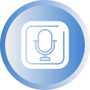 Modern mikrofon simgesinin vektör çizimi