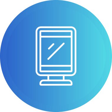 Bilgisayar. Web simgesi basit illüstrasyon