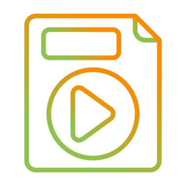 Oynayın. Web simgesi basit illüstrasyon