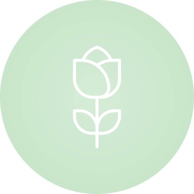 beautiful flower vector line icon