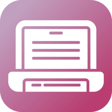 dizüstü bilgisayar simgesi, web basit illüstrasyon