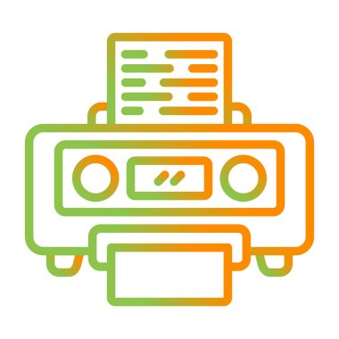 Yazıcı simgesi basit örnek