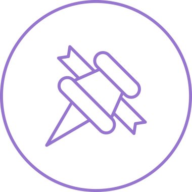 Pushpin web simgesi vektör illüstrasyonu