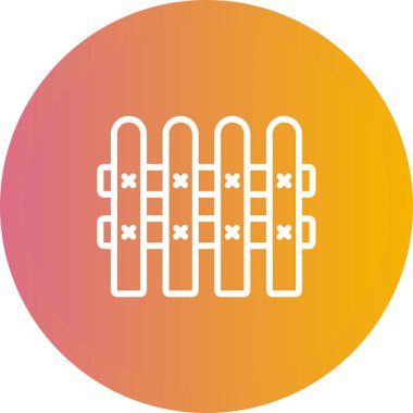 çit simgesi web basit illüstrasyon