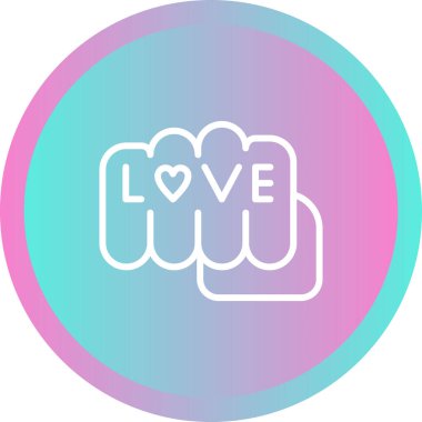 Aşk. Web simgesi basit illüstrasyon