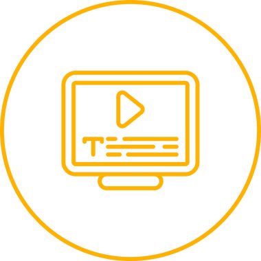 Video oynatıcı. Web tasarımı basit illüstrasyon