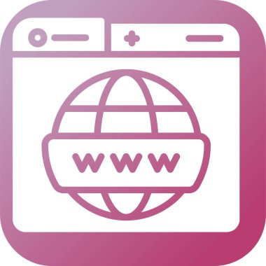 www tarayıcı simgesi vektör illüstrasyonu