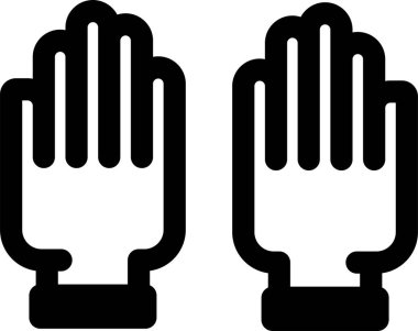 Eldiven simgesi vektör illüstrasyonu