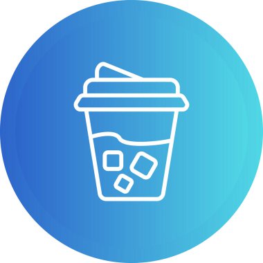 Kahve. Web simgesi basit illüstrasyon