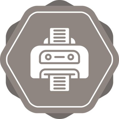 Yazıcı simgesi basit örnek