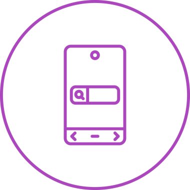 Akıllı telefon simgesinin vektör illüstrasyonu