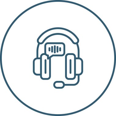 Kulaklık simgesinin vektör illüstrasyonu