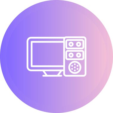 Vektör TV simgesi illüstrasyonu