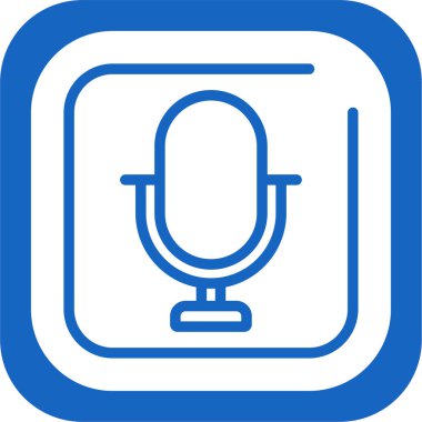 Modern mikrofon simgesinin vektör çizimi