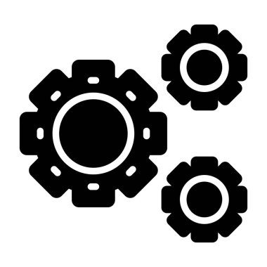 dişli vektör çizimi, düz biçim tasarımı