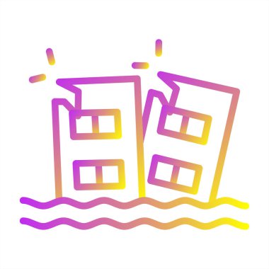 Flood web simgesi vektör illüstrasyonu