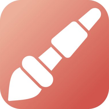 Boya fırçası web simgesi, vektör illüstrasyonu
