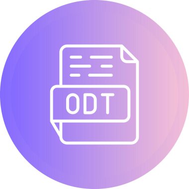 odt dosya biçimi vektör illüstrasyonu