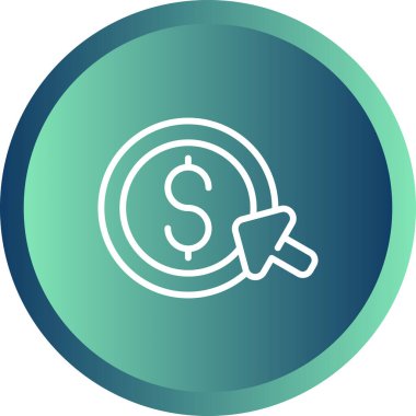 Dolar işareti. Web simgesi basit tasarım