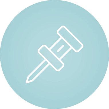 Pushpin web simgesi vektör illüstrasyonu