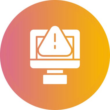 Modern b 'nin vektör illüstrasyonu monitör simgesinden yoksun