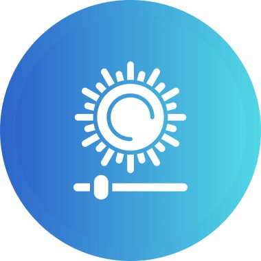 Mavi güneş sistemi simgesi beyaz arkaplanda izole edildi. Gezegenler güneşin etrafında döner. Soyut çember rastgele noktalar. vektör illüstrasyonu