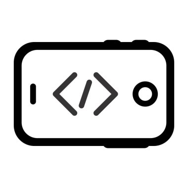 Ağ geliştirme vektörü ince çizgi simgesi