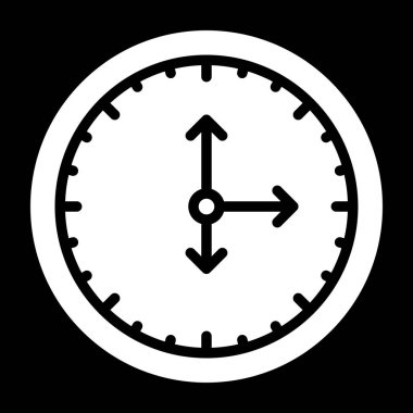 Saat simgesi, basit vektör illüstrasyonu