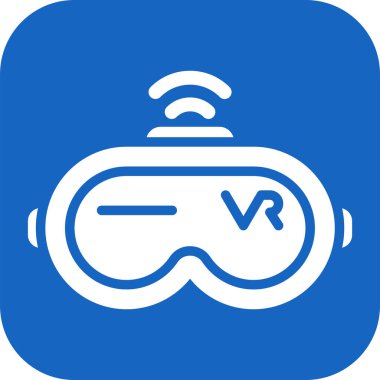Sanal Gerçeklik Kulaklığı web simgesi, vektör illüstrasyonu